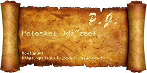 Peleskei József névjegykártya